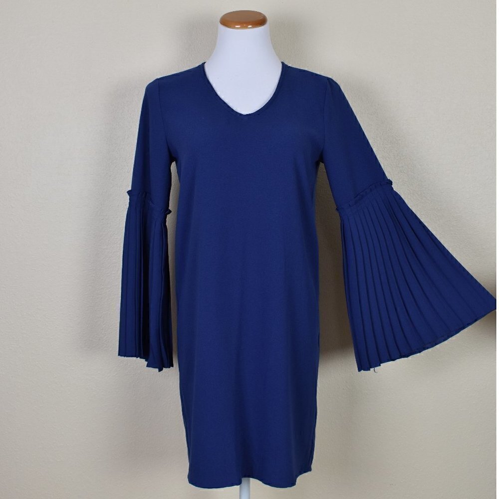 Tahari Pleated Bell Sleeve Dress NEW - Picture 1 of 8